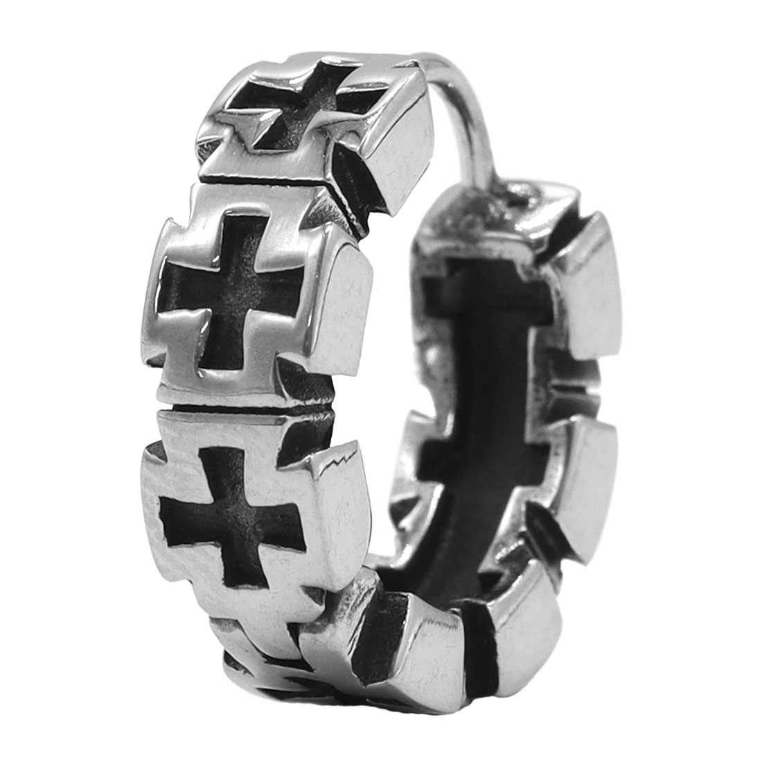 ROQUE（ロキ） フープピアス 3デザイン クロスモチーフ フープ ピアス