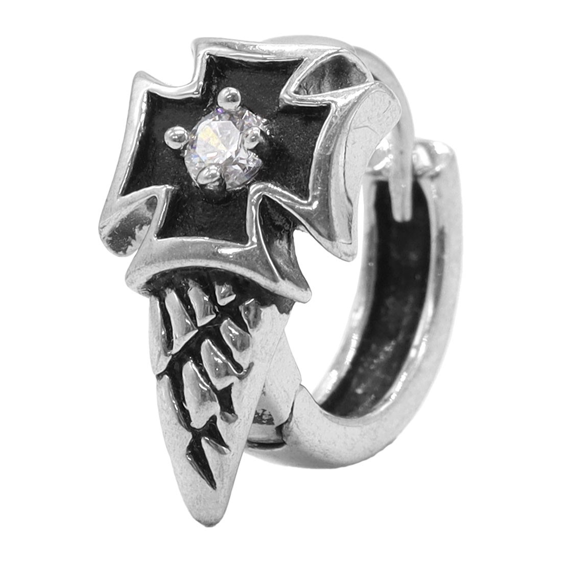 ROQUE（ロキ） フープピアス 3デザイン クロスモチーフ フープ ピアス