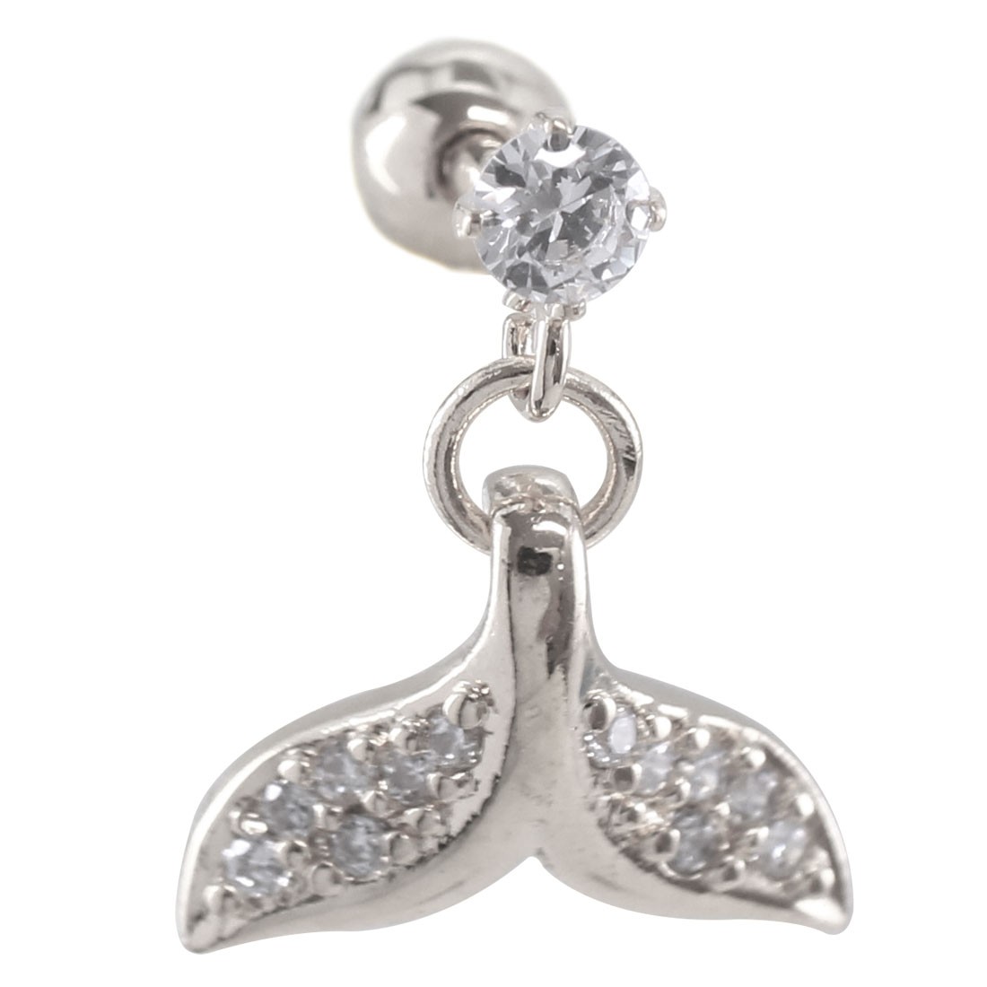 ボディピアス 16G ホエールテールチャーム ストレートバーベル(1個売り)(オマケ革命) | ROQUE | 01