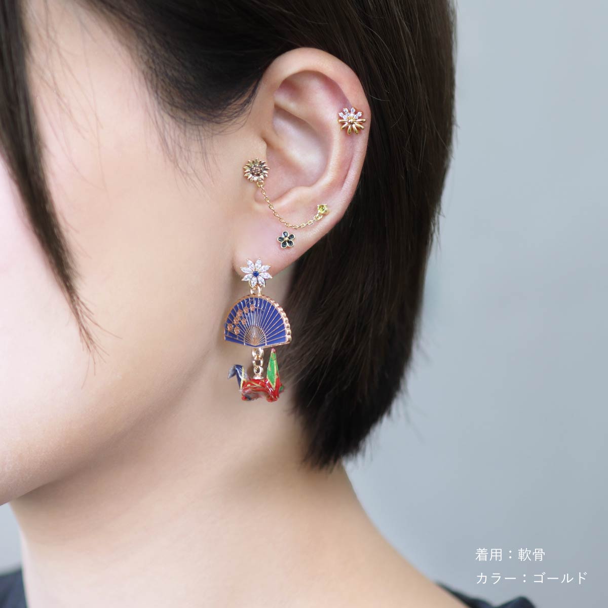 ROQUE（ロキ） ボディピアス 16G シンプル ジュエル フラワー