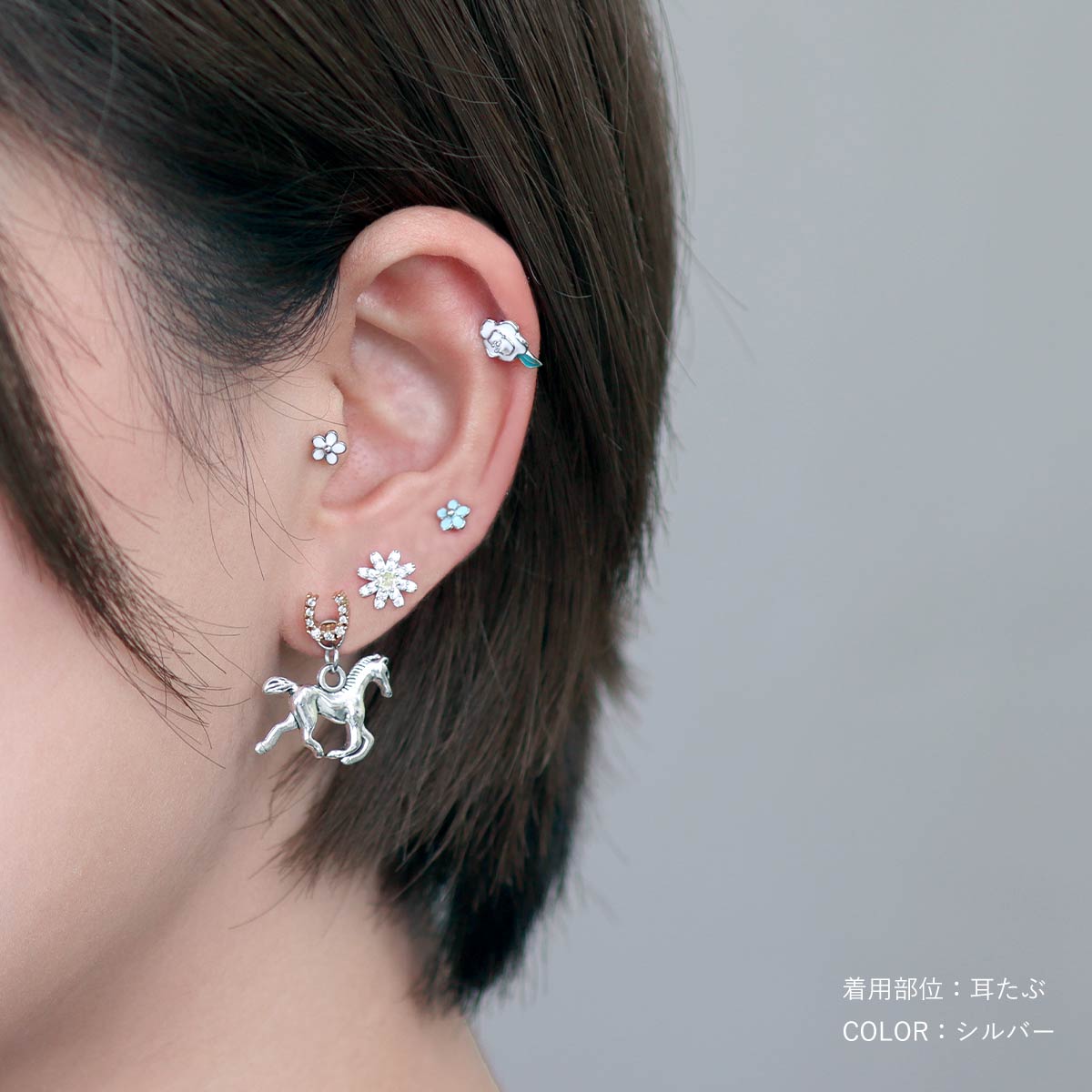 ROQUE（ロキ） ボディピアス 16G ジュエル コスモス ストレート