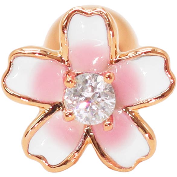 ROQUE（ロキ） ボディピアス 16G 桜 ジュエル ストレートバーベル(1個