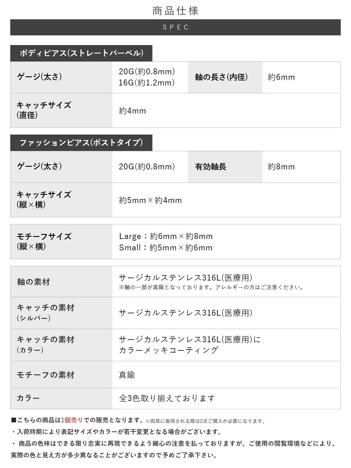 スペック詳細