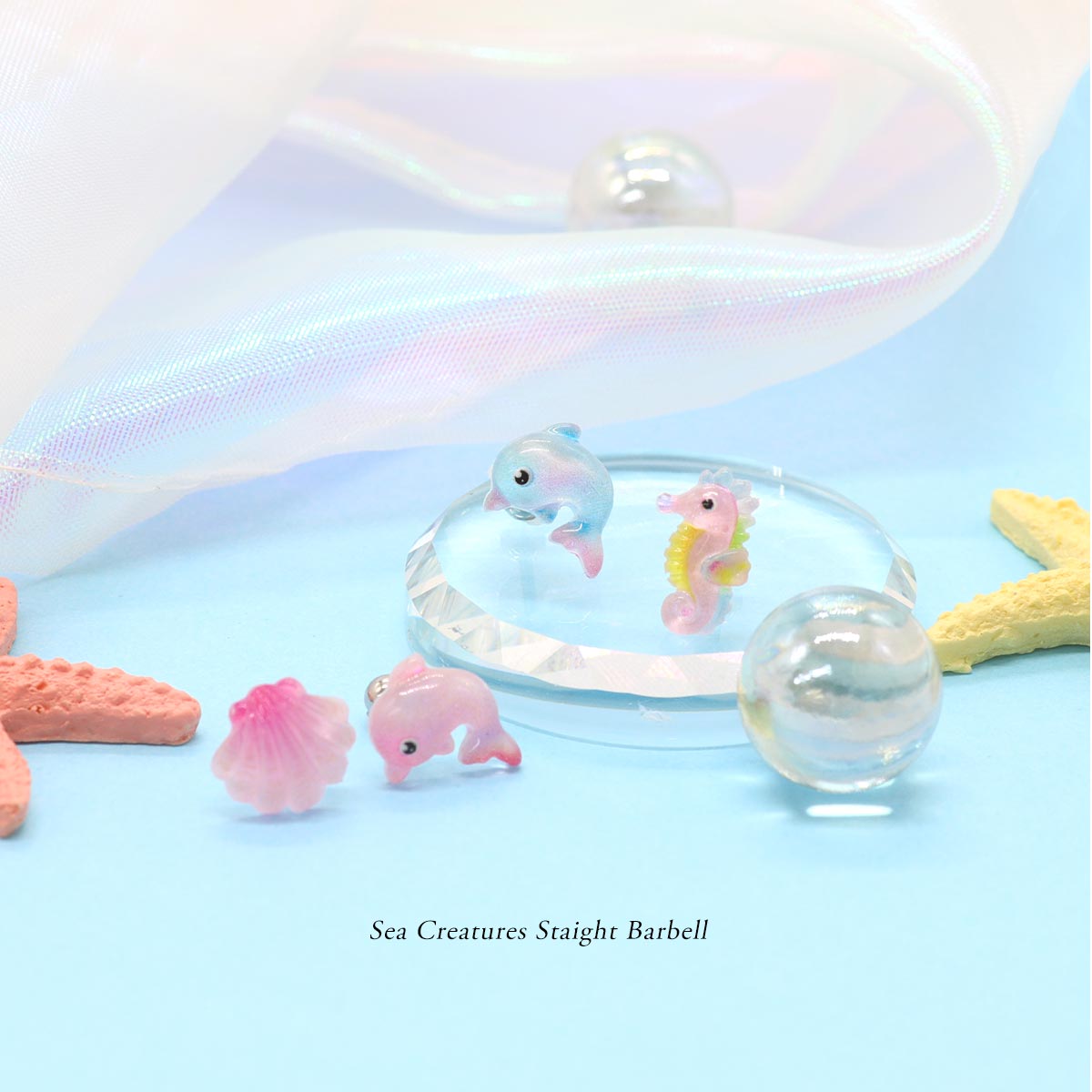 ROQUE（ロキ） ボディピアス 16G 海の生き物 貝殻 イルカ