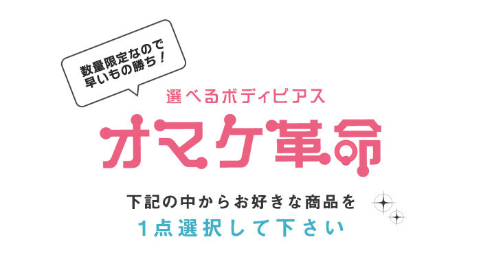 数量限定なので早いもの勝ち！下記の中からお好きな商品を1点選択して下さい