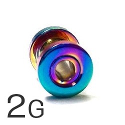 ボディピアス 2G 定番 シンプル フレッシュトンネル (カラー)