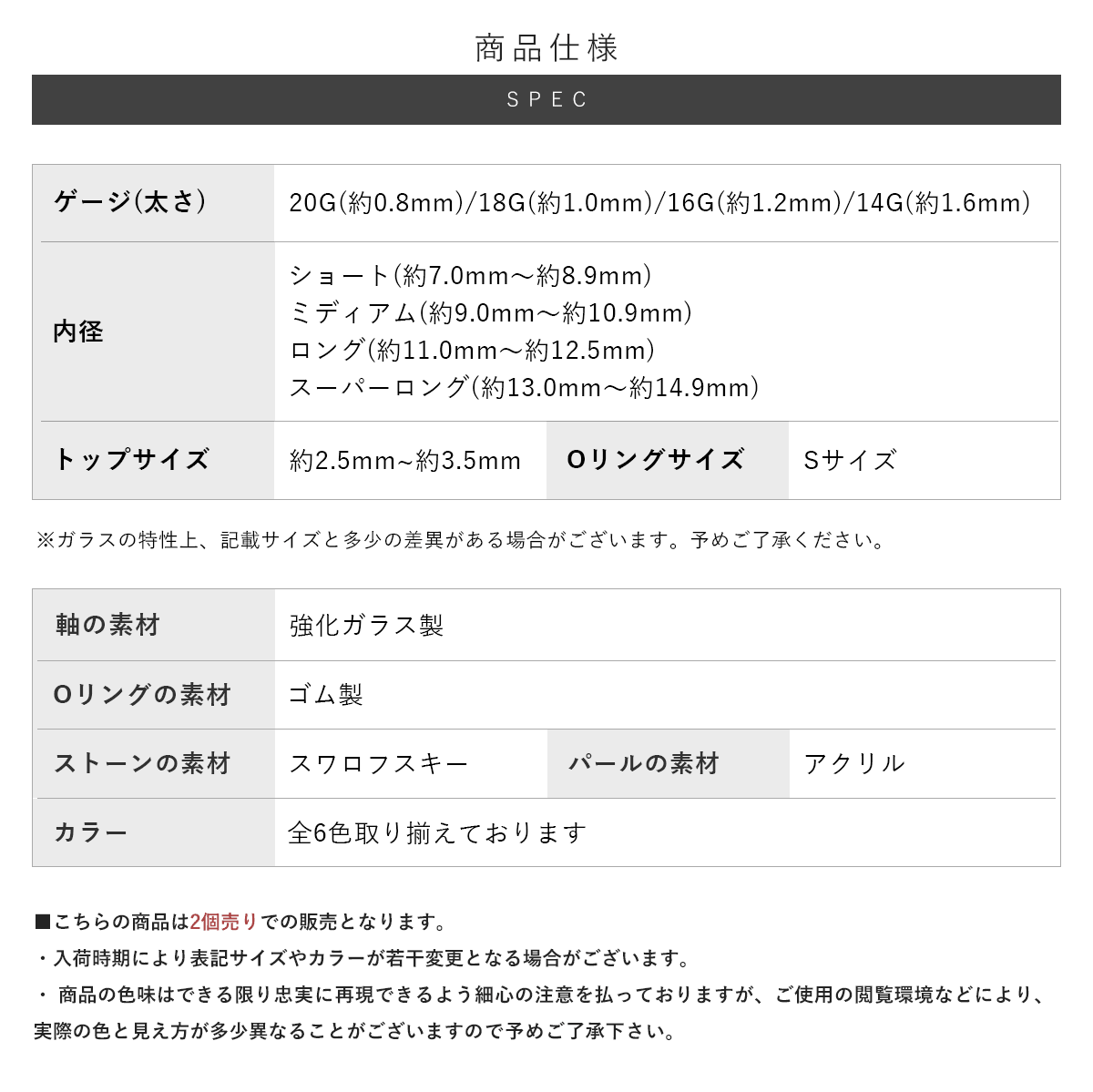 スペック詳細