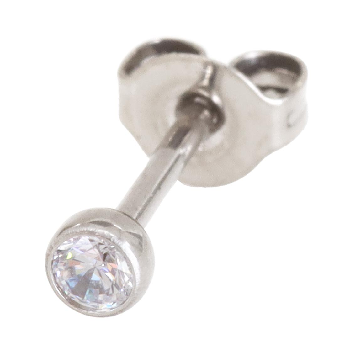 ROQUE (片耳用)チタン G23 CZボール スタッドピアス 金属 ROQUE (片耳用)チタン G23 CZボール スタッドピアス 金属