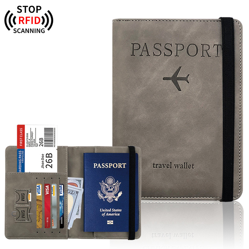 パスポートケース スキミング防止 パスポートカバー マルチケース 航空券入れ 海外旅行 電波遮断 ト...