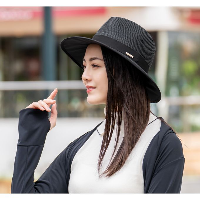 人気大割引 中折れハットレディースメンズパナマ帽100 ウールつば広大きいサイズ