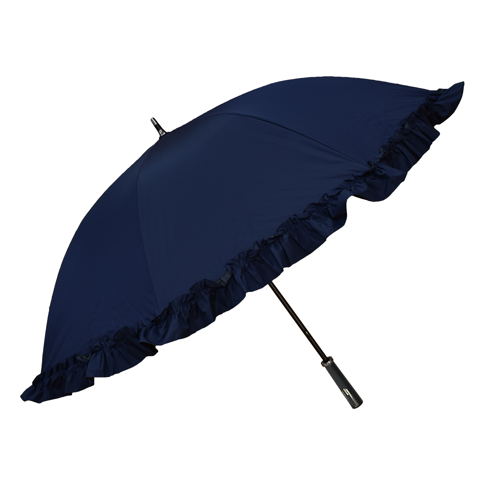 日傘 完全遮光 長傘 ゴルフ シングルフリル 100％ 晴雨兼用 1級遮光 涼しい 大きい 75cm uv 遮熱 軽量 ロサブラン｜roseblanc｜02