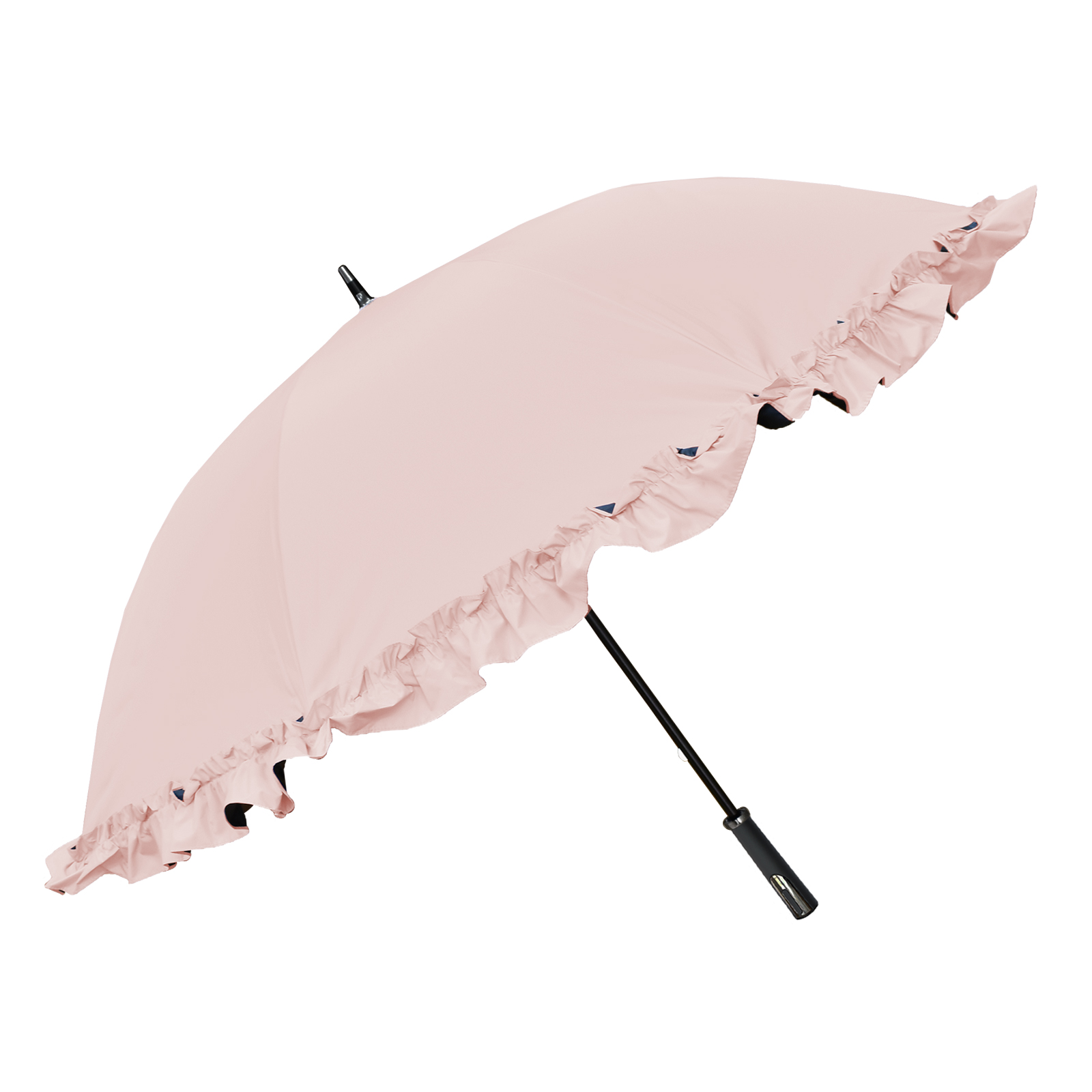 日傘 完全遮光 長傘 ゴルフ シングルフリル 100％ 晴雨兼用 1級遮光 涼しい 大きい 75cm...