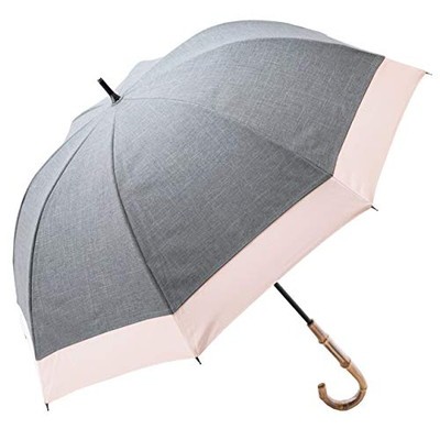 日傘 完全遮光 長傘 uv 100％ 晴雨兼用 1級遮光 遮熱 軽量 涼しい おしゃれ コンビ ミドル ダンガリー 55cm ロサブラン｜roseblanc｜02