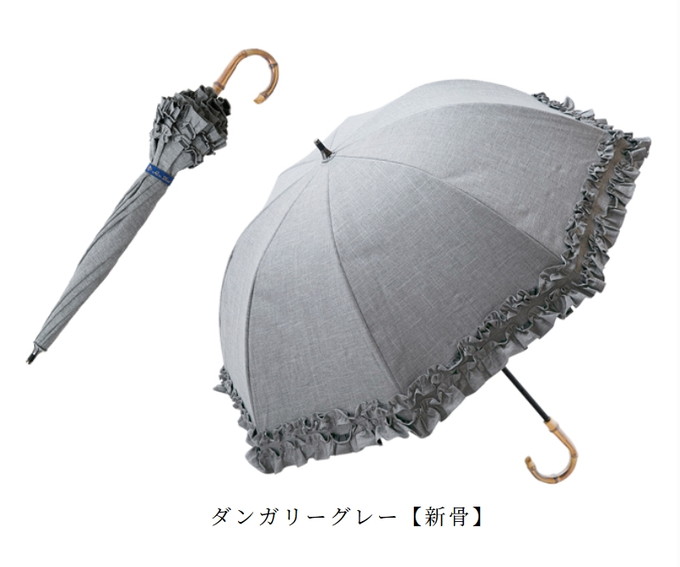 ロサブラン 日傘 完全遮光 長傘 フリル uv 晴雨兼用 1級遮光 遮