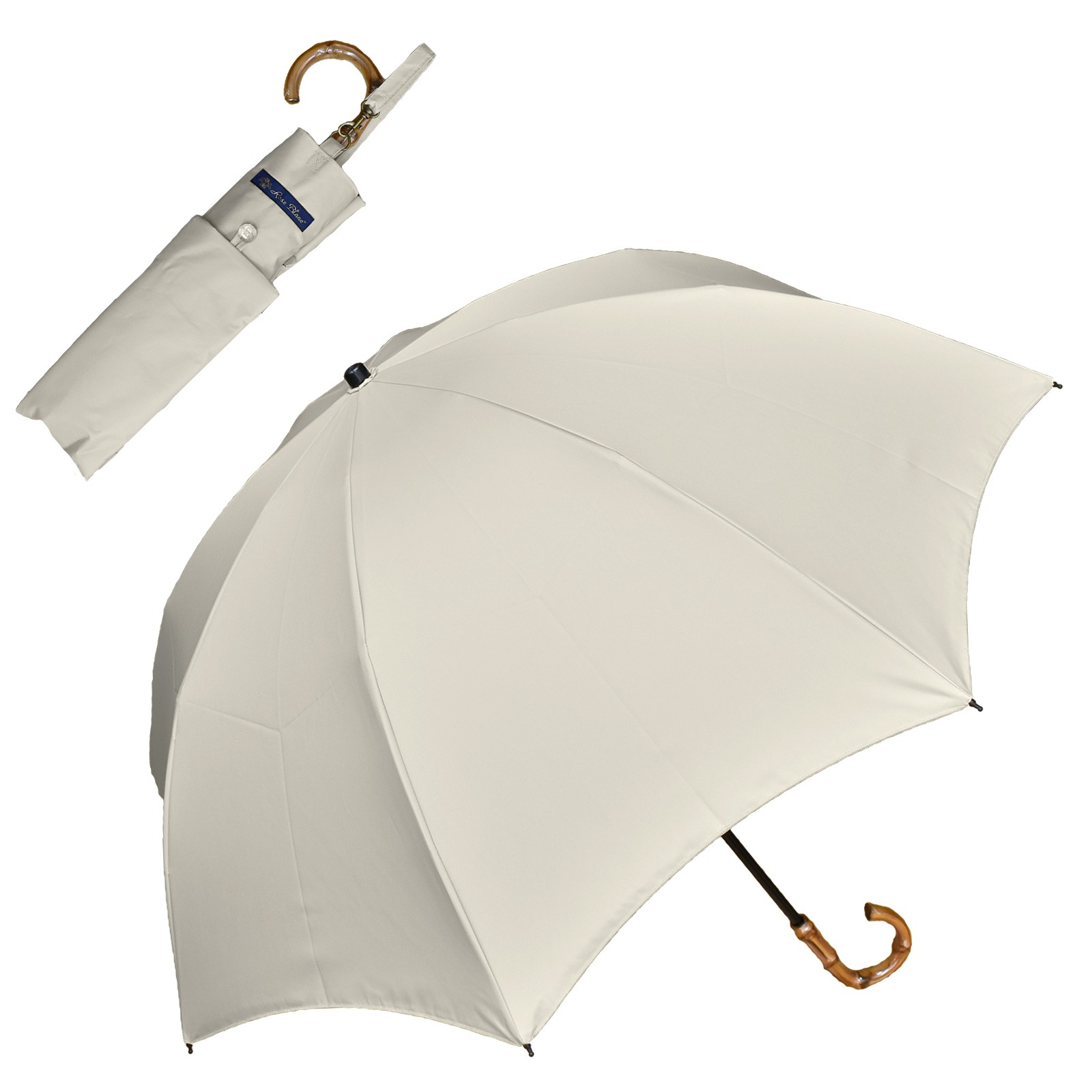 日傘 完全遮光 折りたたみ uv 晴雨兼用 軽量 涼しい おしゃれ 2段 遮熱 折りたたみ傘 遮光 100% プレーン 50cm (傘袋付)