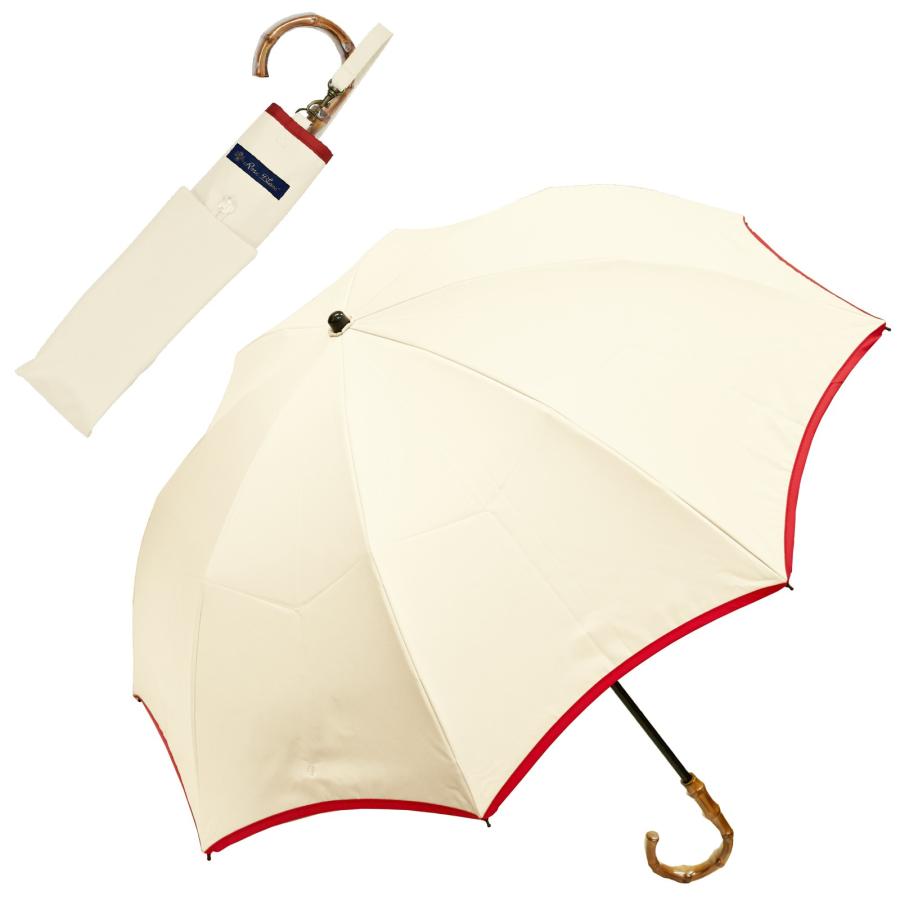 日傘 完全遮光 折りたたみ uv 晴雨兼用 軽量 2段 折りたたみ傘 遮光 100% 遮熱 おしゃれ パイピング 50cm (傘袋付) ロサブラン