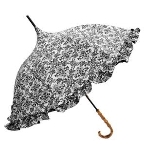 日傘 完全遮光 長傘 フリル uv 晴雨兼用 1級遮光 完全遮光 涼しい おしゃれ パゴダ 50cm...