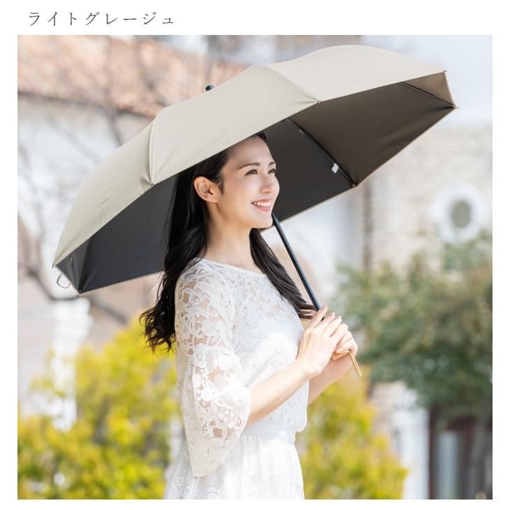 印象のデザイン 日傘 折りたたみ 完全遮光 uv 晴雨兼用 軽量 2段 折りたたみ傘 涼しい 遮熱 おしゃれ 遮光 100% プレーン ミドル 