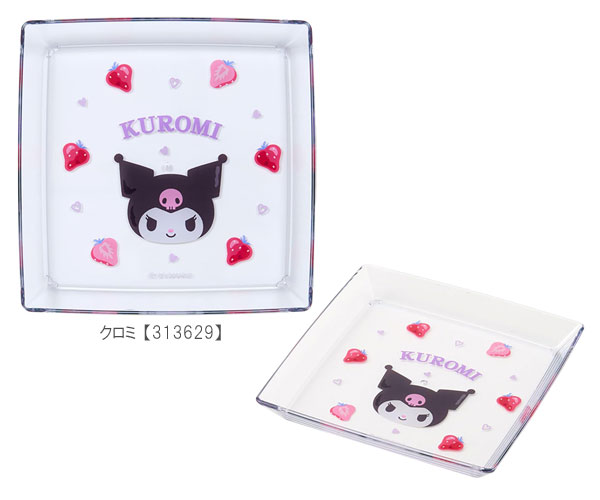 sanrio（サンリオ） スクエアプレート クリア プレート お皿 スクエア