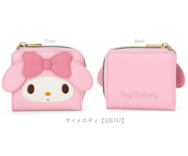 sanrio 送料無料 サンリオ フェイス形二つ折りウォレット 財布