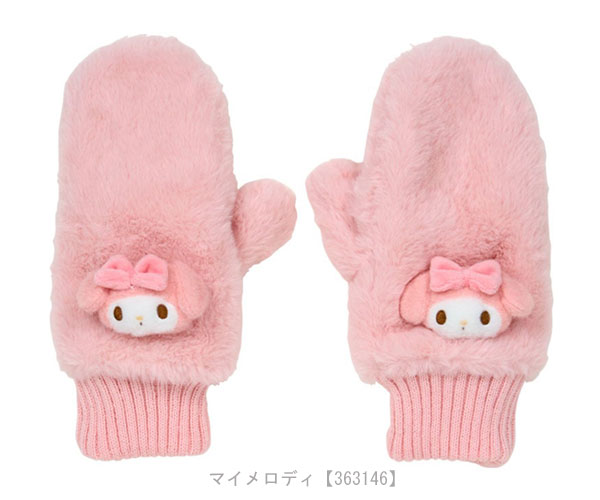 sanrio（サンリオ） 大人用 マスコット付きフェイクファーミトン 手袋
