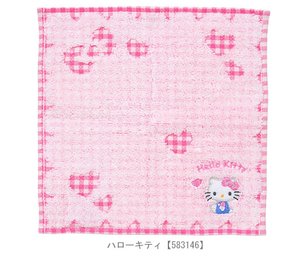 sanrio（サンリオ） プチタオル タオル ハンカチ チェック ハロー