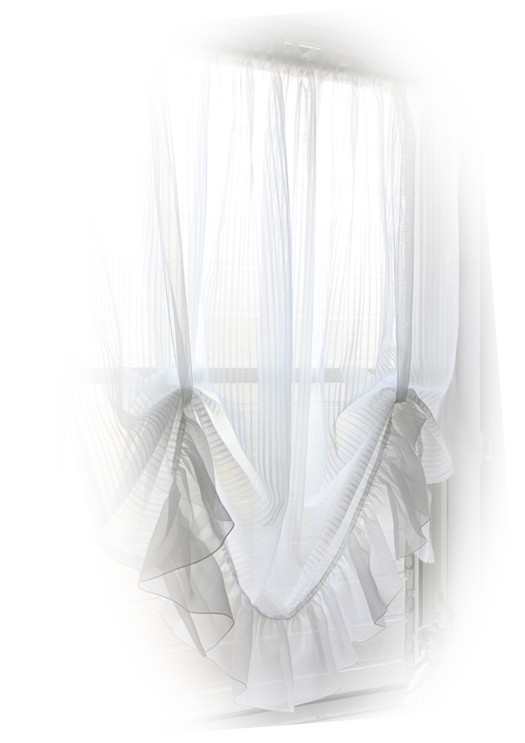 カフェカーテン【ピコ様オーダー品　ボイルレース　アーチショート丈　窓枠飾り】 カフェカーテン【ピコ様オーダー品 ボイルレース アーチショート丈 窓