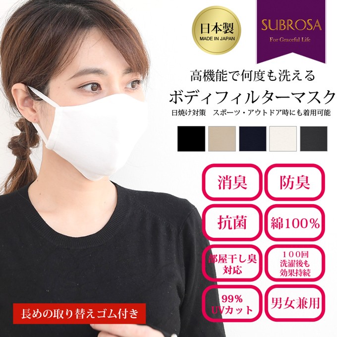 SUBROSA（サブローザ） ボディフィルター マスク 日本製 男女兼用