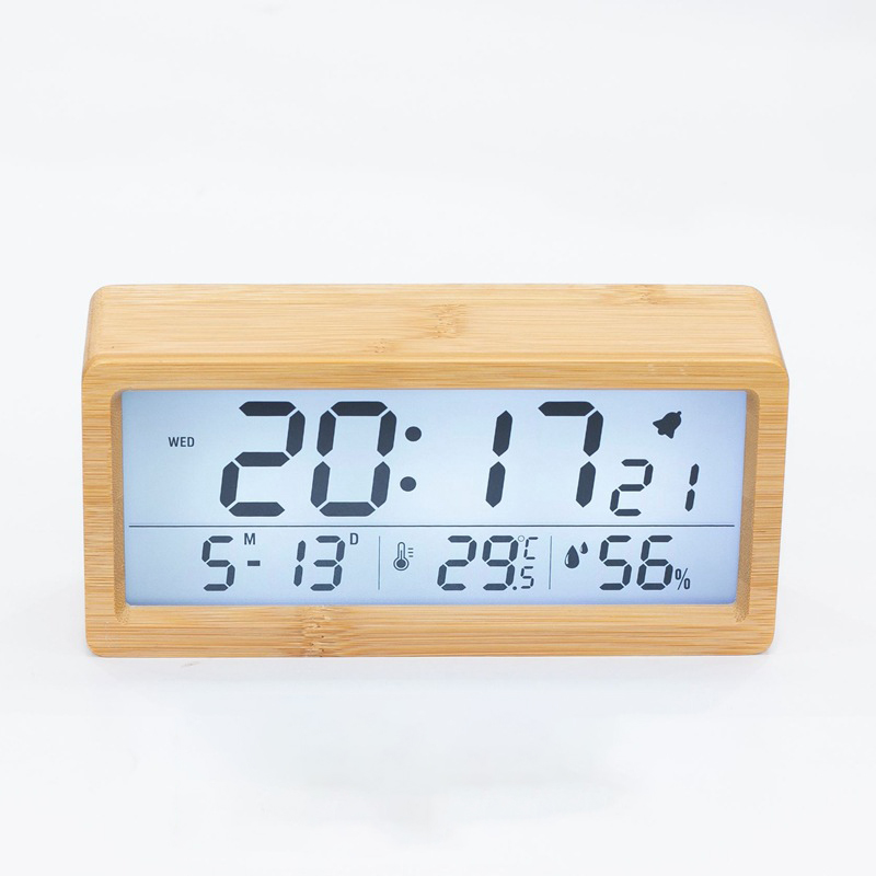 置き時計 おしゃれ 北欧 木製 デジタル 温度計 湿度計 目覚まし時計 リビング 置時計 おすすめ  人気  母の日  部屋装飾  2024最新型｜rosshop｜04