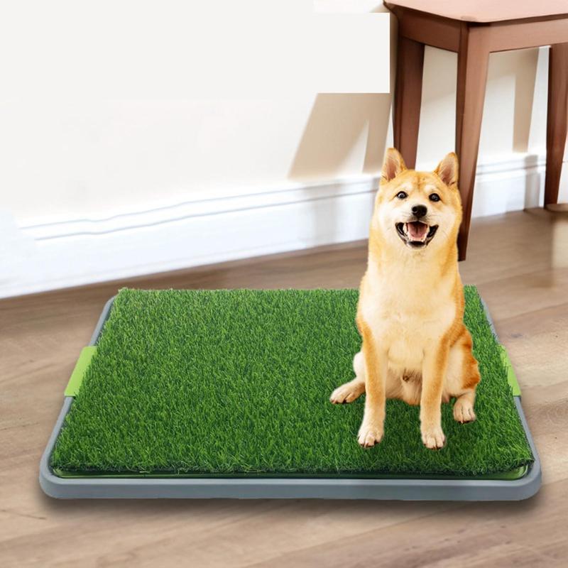 Dog Life 犬用トイレ 2分割式 人工芝付き 犬のトイレ 人工芝付き ペット用トイレ 人工芝 トイレパッド 芝生