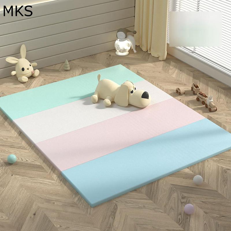 ベビーマット 赤ちゃん プレイマット パッチワーク 折り畳み 厚み4cm