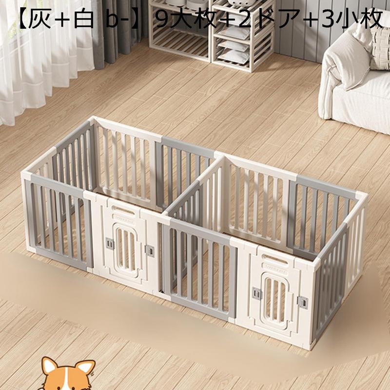 ペットフェンス 犬用 全成長期使用可 ドア付き DIY ゲージ ペット柵