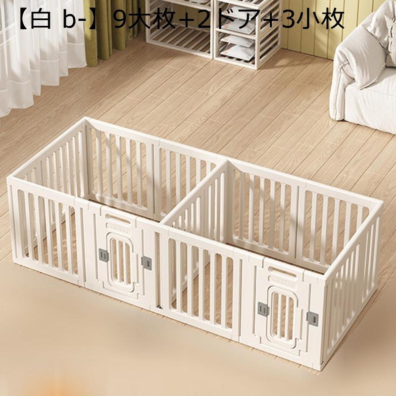 ペットフェンス 犬用 全成長期使用可 ドア付き DIY ゲージ ペット柵