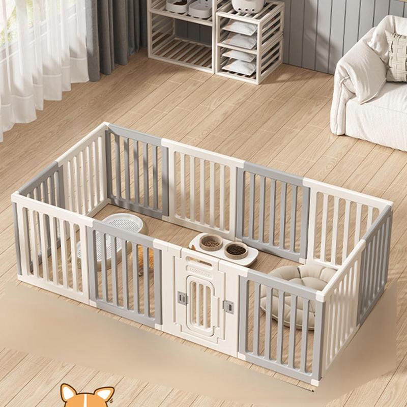 ペットフェンス 犬用 全成長期使用可 ドア付き DIY ゲージ ペット柵