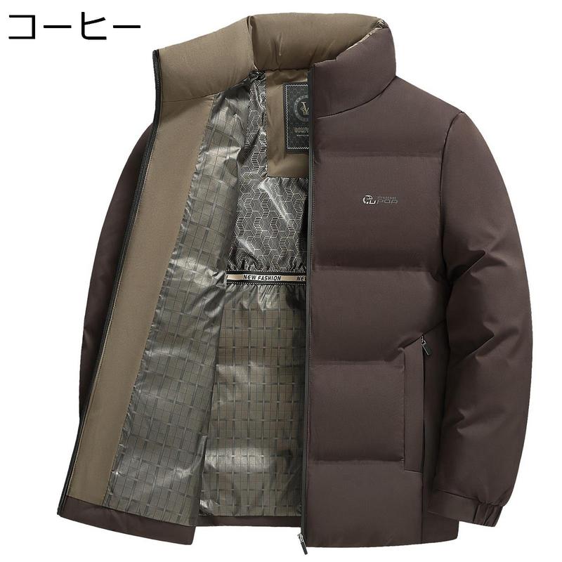中綿入れコート メンズ 中綿ジャケット 中年向け 防寒 ウィンタージャケット 厚い 綿服 極暖 真冬対応 立て襟 ストリート アウトドア_1