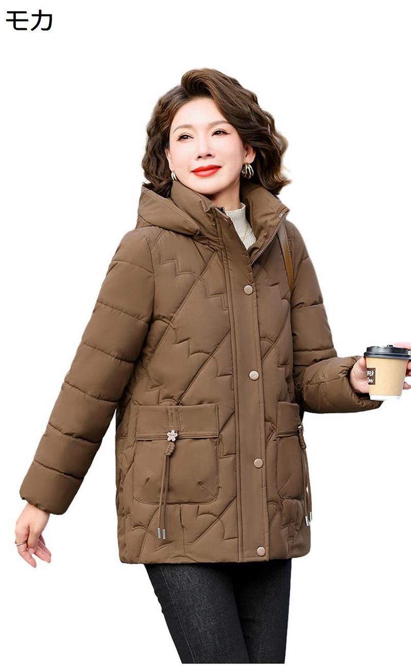 中綿コート 綿入れジャケット レディース シニア向け 婦人服 冬着 