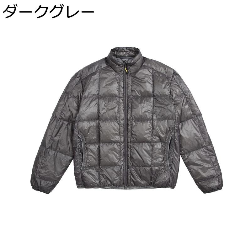 防寒ジャケット メンズ 10D 防水 登山 ナイロン混? 立ち襟 ダウン
