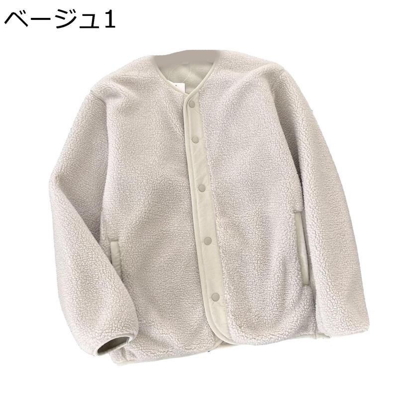 フリースジャケット メンズ ボアジャケット 秋冬服 ボアブルゾン 