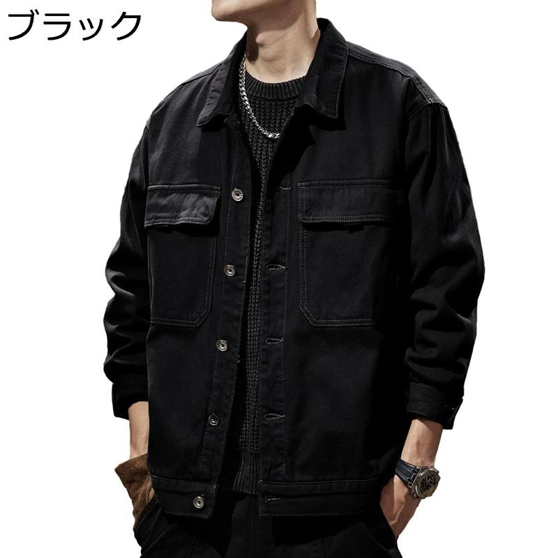 ワークシャツ メンズ シャツジャケット ミリタリー系 S-5XL ヘビーウェイト ヴィンテージ アメカジ 厚手 開襟 ボタンダウン 折襟の画像