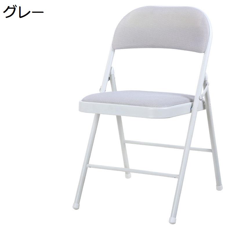 ミーティングチェア 折りたたみ式椅子 会議椅子 2脚セット 通気クッション パイプイス コンパクト 軽量 補強背もたれあり 持ち運び 頑丈_5