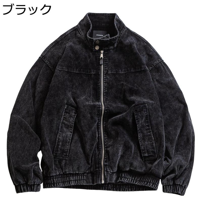コーデュロイジャケット メンズ ブルゾン ヴィンテージ ミリタリージャケット ワーク スタンドカラー 上着 厚手 快適 大きいサイズ 通勤_1