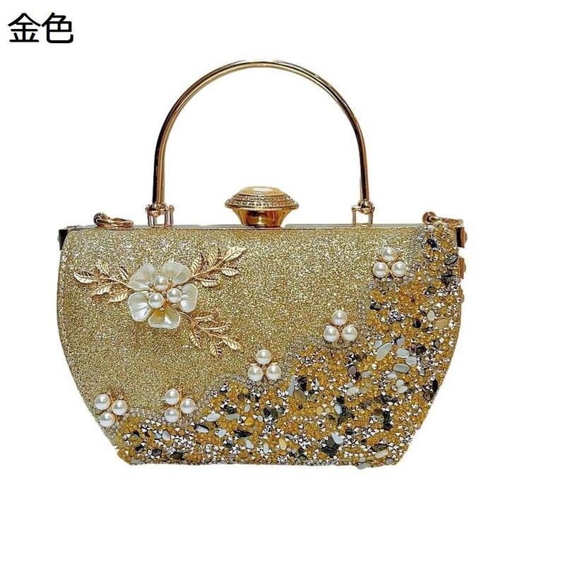 パーティーバッグ 結婚式 クラッチバッグ ビンテージ レア 箱付き ゴールド パーティーバッグ 箱形 クラッチバッグ 結婚式刺繍 ヴィンテージ ママ