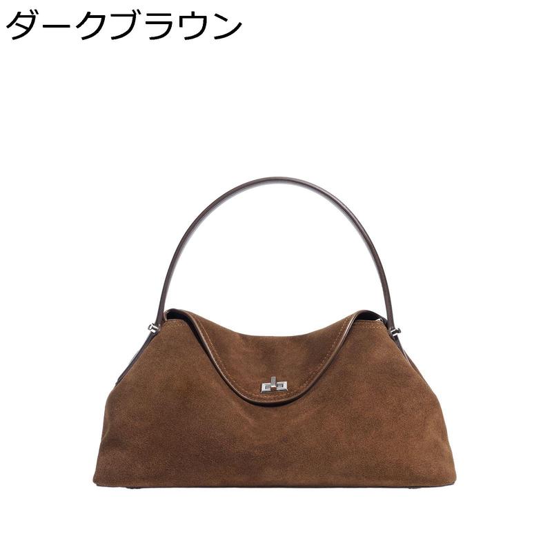 ショルダーバッグ レディース 本革 斜めがけバッグ 手提げバッグ フラップデザイン スエード 多ポケット トート ストラップ付き 女性_3