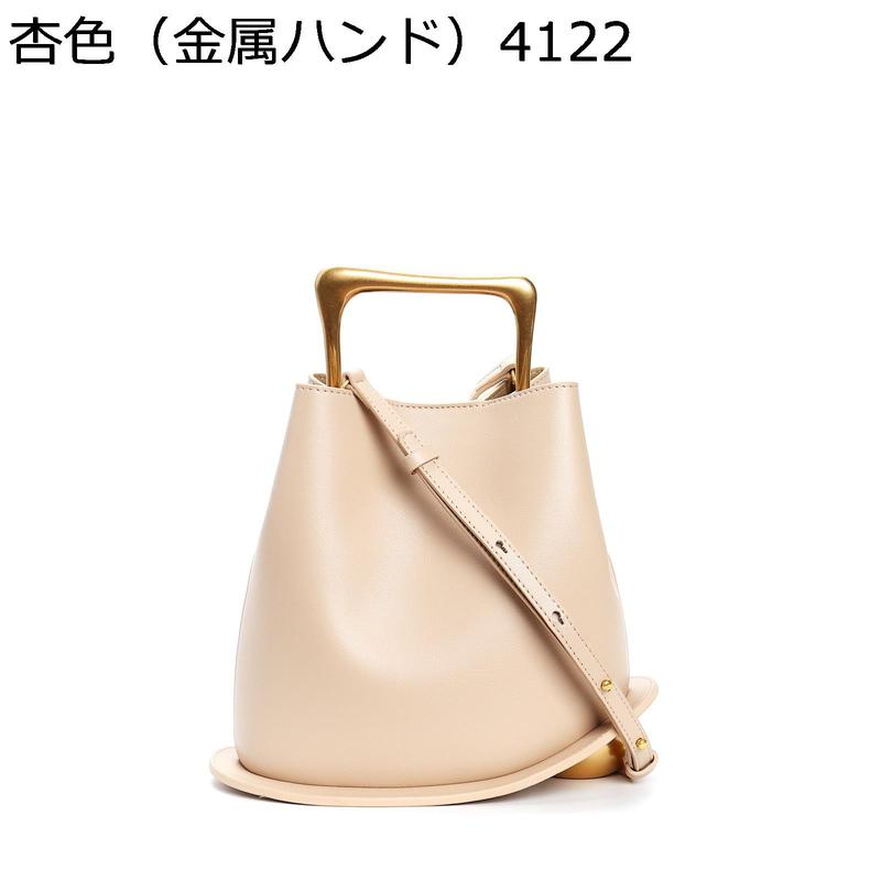 バケットバッグ バケツ型 レディース 牛本革 木ハンドル 手提げ パーティーバッグ ハンドバッグ ポケット 個性デザイン ストラップ取外し_9