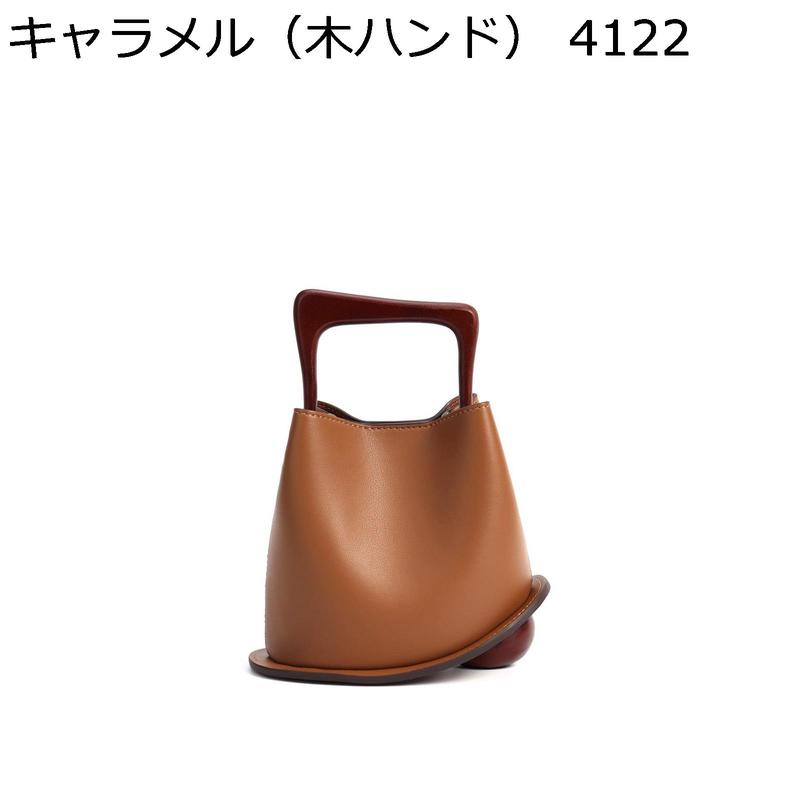 バケットバッグ バケツ型 レディース 牛本革 木ハンドル 手提げ パーティーバッグ ハンドバッグ ポケット 個性デザイン ストラップ取外し_1