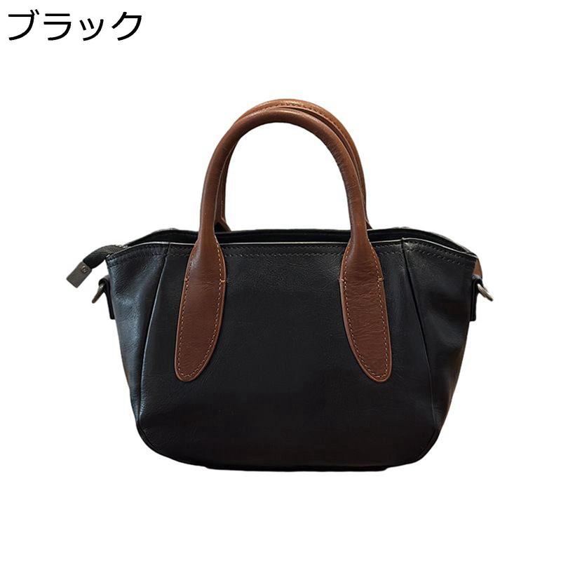 トートバッグ レディース 本革 ショルダーバッグ 手提げバッグ 大容量 ポケット付き ストラップ取り外し可能 ミニ 可愛い 小銭 鍵 便利_3