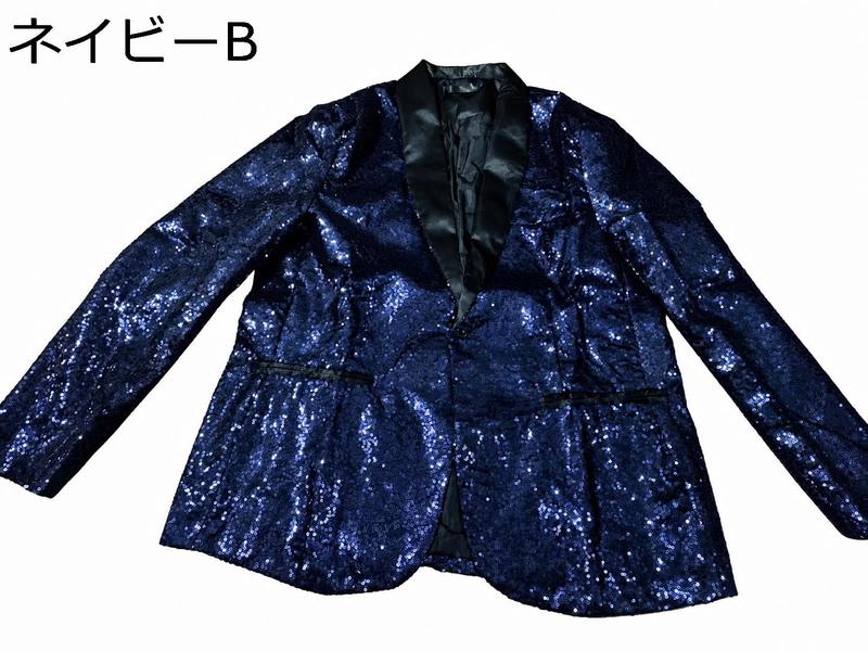 タキシード ジャケット メンズ スパンコール ステージ衣装 キラキラ