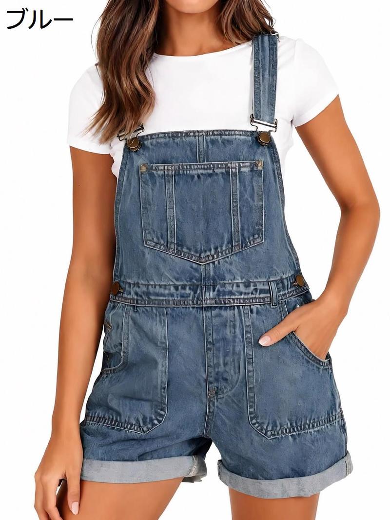 デニムオーバーオールショートパンツ（ファッション）の商品一覧 通販