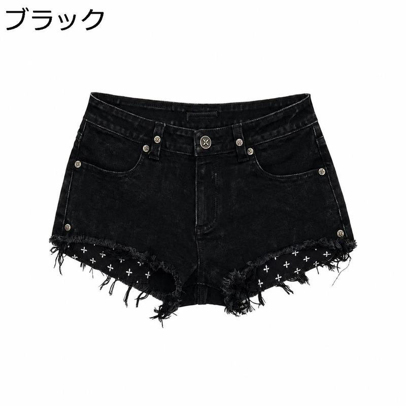 デニムショートパンツ ローライズ ホットパンツ レディース 極浅