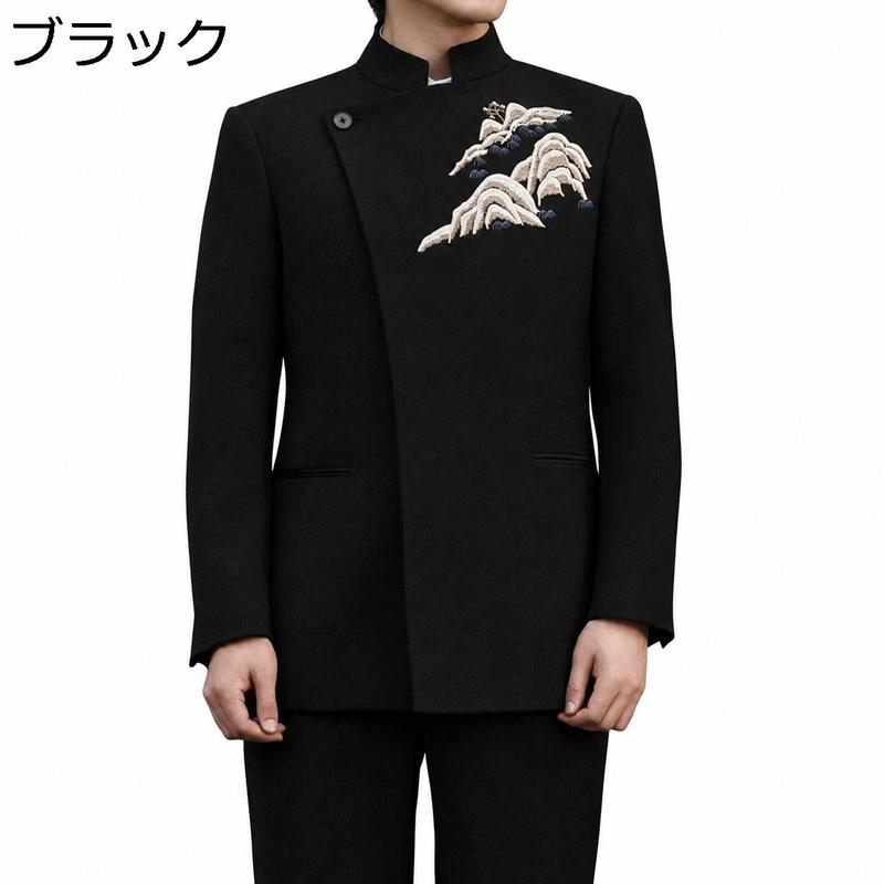 【美品✨】マオカラー スーツ セットアップ 比翼 sausaito 黒 A6 マオカラースーツの商品一覧 通販 - Yahoo!ショッピング